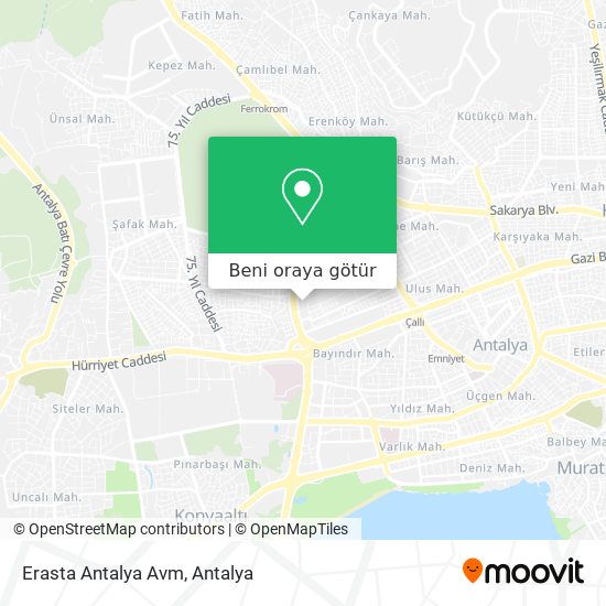 Erasta Antalya Avm harita