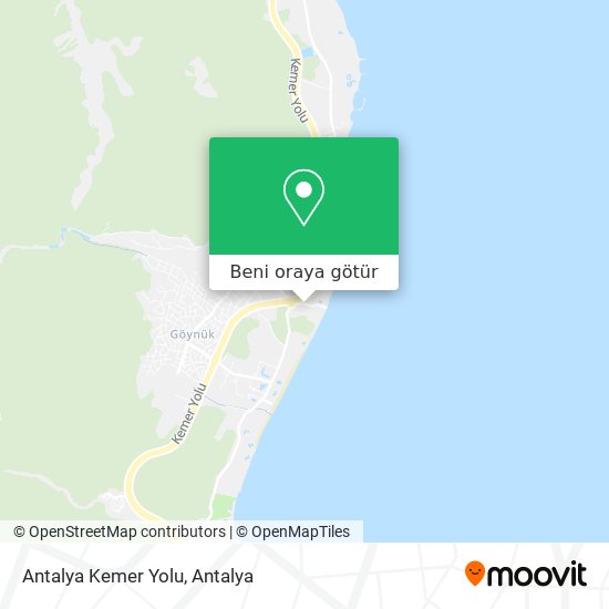 Antalya Kemer Yolu harita