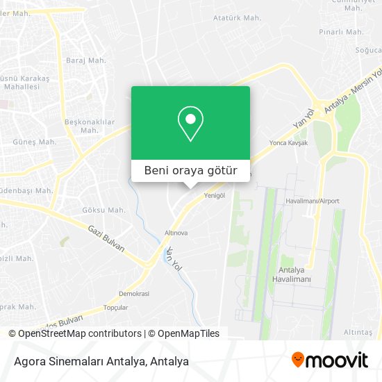 Agora Sinemaları Antalya harita