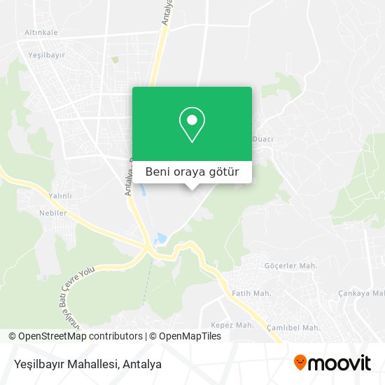 Yeşilbayır Mahallesi harita