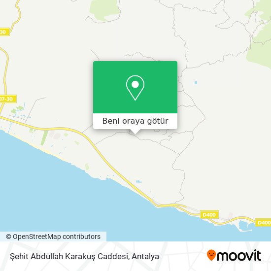 Şehit Abdullah Karakuş Caddesi harita