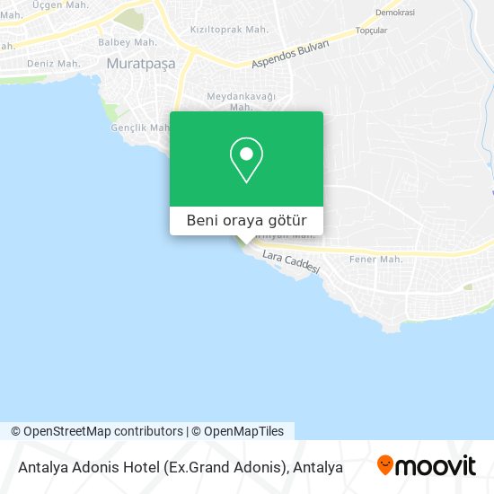 Antalya Adonis Hotel (Ex.Grand Adonis) harita