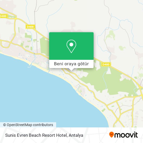 Sunis Evren Beach Resort Hotel harita