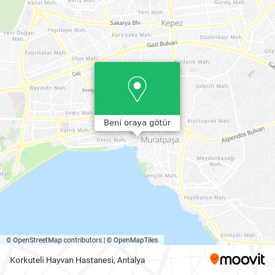 Korkuteli Hayvan Hastanesi harita