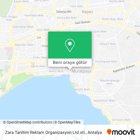 Zara Tanitim Reklam Organizasyon Ltd.sti. harita