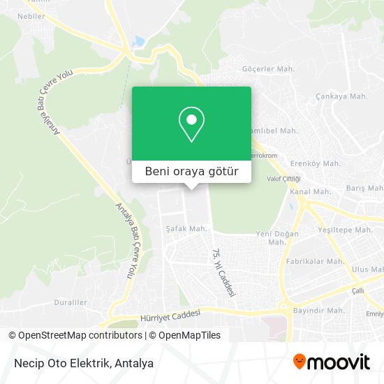 Necip Oto Elektrik harita