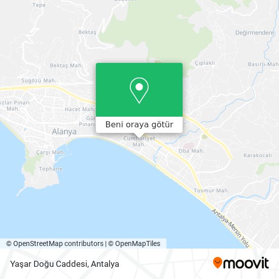 Yaşar Doğu Caddesi harita