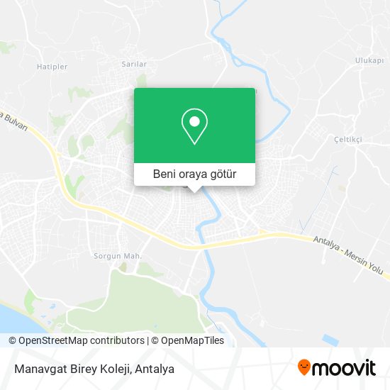Manavgat Birey Koleji harita