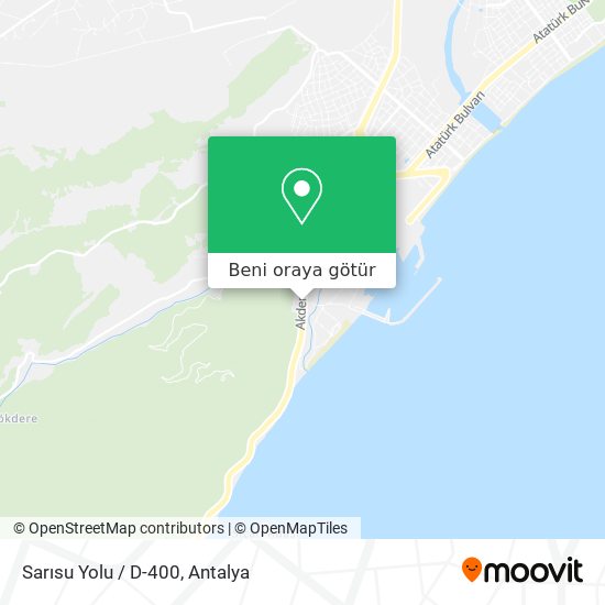 Sarısu Yolu / D-400 harita