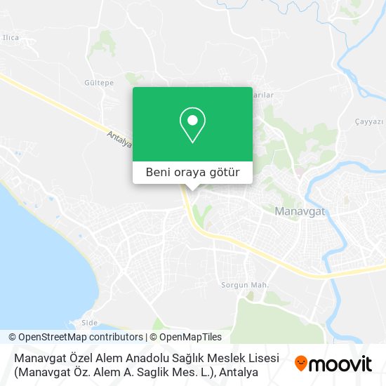 Manavgat Özel Alem Anadolu Sağlık Meslek Lisesi (Manavgat Öz. Alem A. Saglik Mes. L.) harita