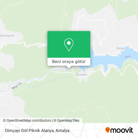 Dimçayı Göl Piknik Alanya harita