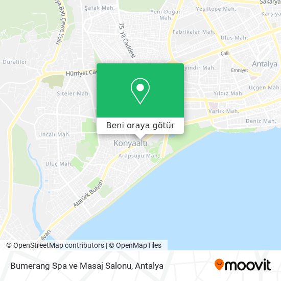 Bumerang Spa ve Masaj Salonu harita