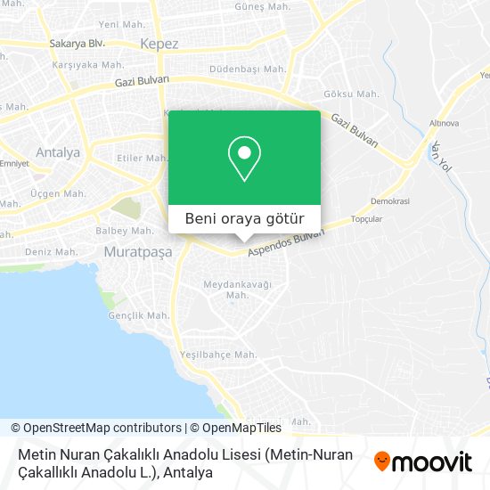 Metin Nuran Çakalıklı Anadolu Lisesi (Metin-Nuran Çakallıklı Anadolu L.) harita