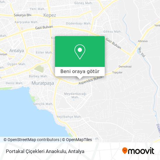 Portakal Çiçekleri Anaokulu harita