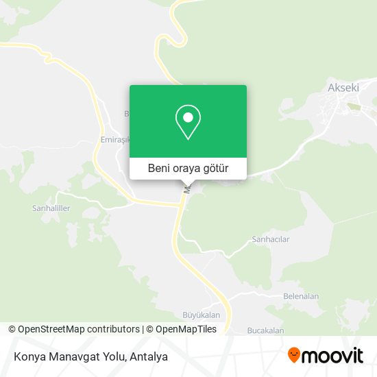 Konya Manavgat Yolu harita