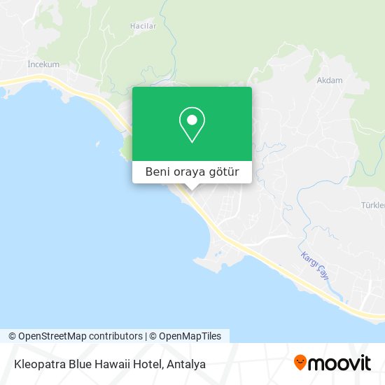 Kleopatra Blue Hawaii Hotel harita