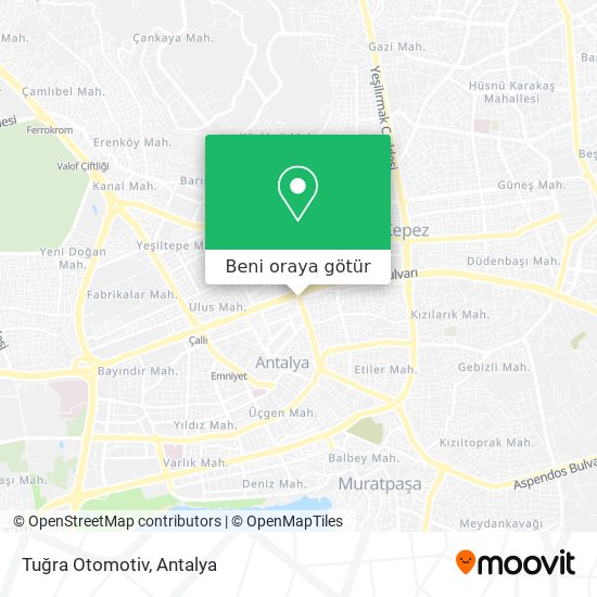 Tuğra Otomotiv harita