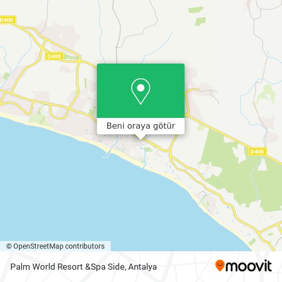 Palm World Resort &Spa Side harita