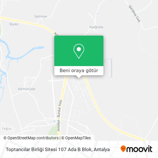 Toptancılar Birliği Sitesi 107 Ada B Blok harita