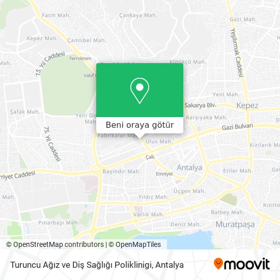 Turuncu Ağız ve Diş Sağlığı Poliklinigi harita