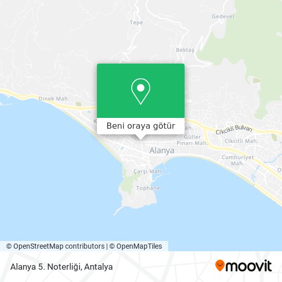 Alanya 5. Noterliği harita