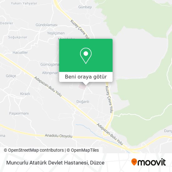Muncurlu Atatürk Devlet Hastanesi harita