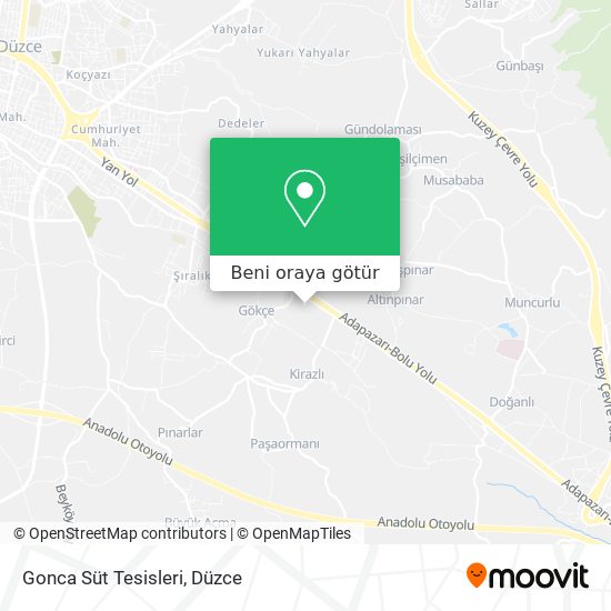 Gonca Süt Tesisleri harita