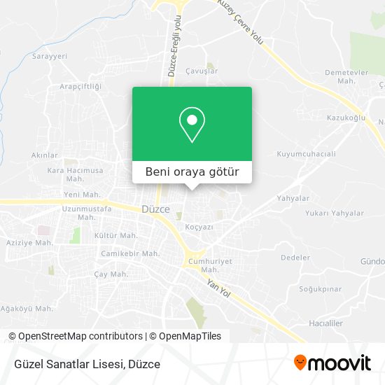 Güzel Sanatlar Lisesi harita