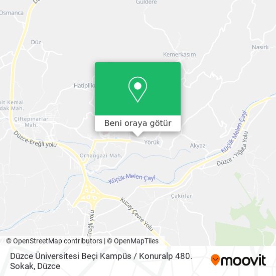 Düzce Üniversitesi Beçi Kampüs / Konuralp 480. Sokak harita