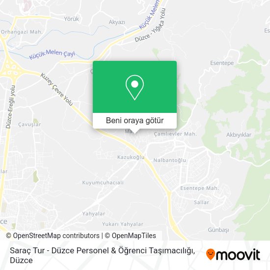 Saraç Tur - Düzce Personel & Öğrenci Taşımacılığı harita