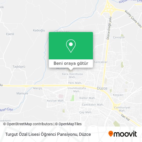Turgut Özal Lisesi Öğrenci Pansiyonu harita