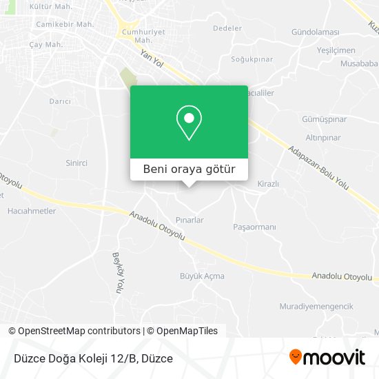 Düzce Doğa Koleji 12/B harita