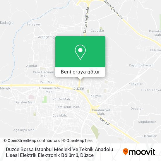 Düzce Borsa İstanbul Mesleki Ve Teknik Anadolu Lisesi Elektrik Elektronik Bölümü harita