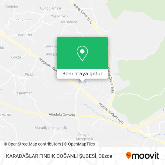KARADAĞLAR FINDIK DOĞANLI ŞUBESİ harita