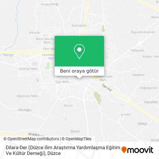 Dilara-Der (Düzce ilim Araştırma Yardımlaşma Eğitim Ve Kültür Derneği) harita