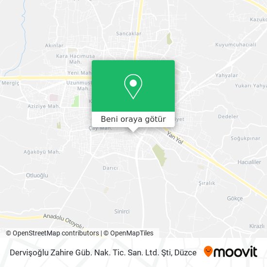 Dervişoğlu Zahire Güb. Nak. Tic. San. Ltd. Şti harita