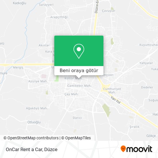 OnCar Rent a Car harita
