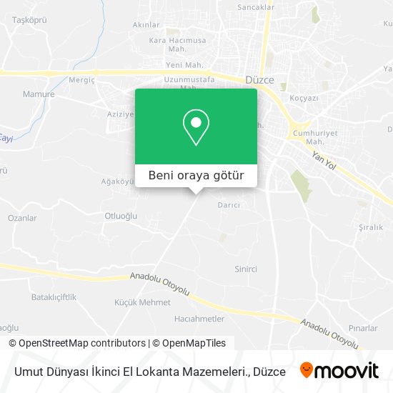 Umut Dünyası İkinci El Lokanta Mazemeleri. harita