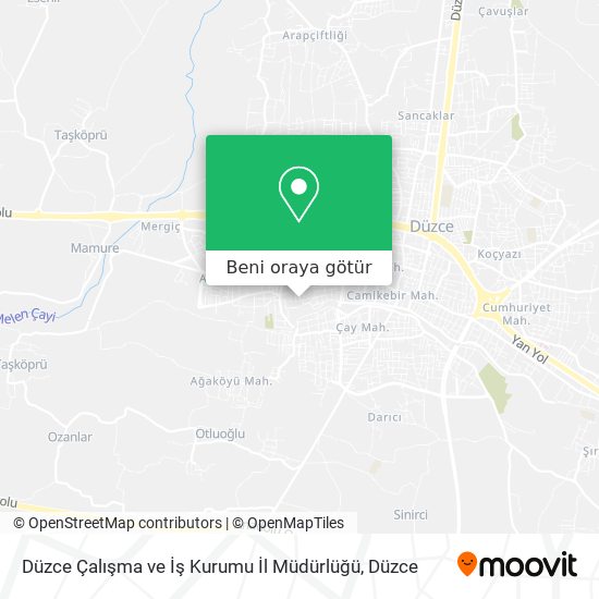 Düzce Çalışma ve İş Kurumu İl Müdürlüğü harita