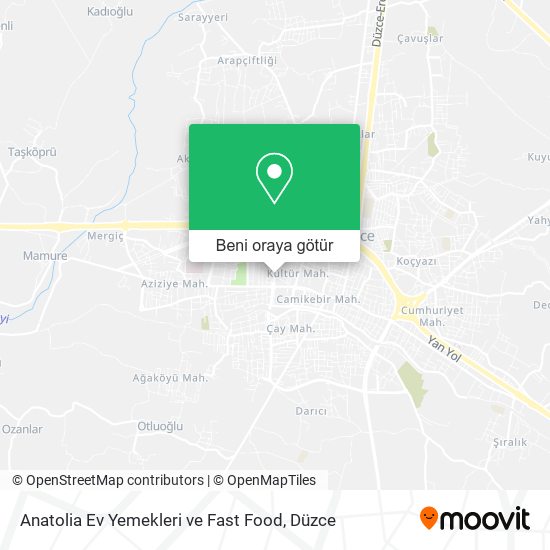 Anatolia Ev Yemekleri ve Fast Food harita