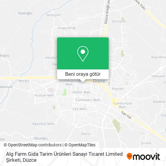 Alg Farm Gida Tarim Ürünleri Sanayi Ticaret Limited Şirketi harita