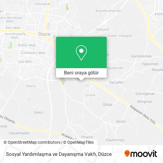 Sosyal Yardımlaşma ve Dayanışma Vakfı harita