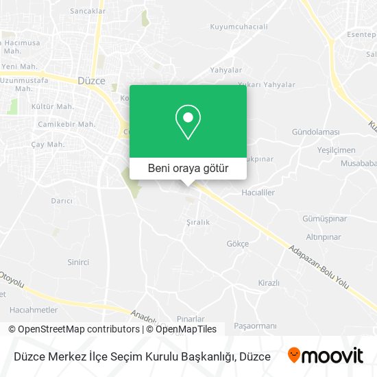 Düzce Merkez İlçe Seçim Kurulu Başkanlığı harita