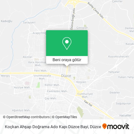 Koçkan Ahşap Doğrama Ado Kapı Düzce Bayi harita