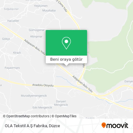 OLA Tekstil A.Ş Fabrika harita