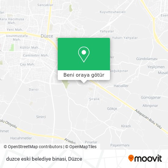duzce eski belediye binasi harita