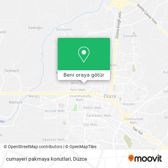 cumayeri pakmaya konutlari harita