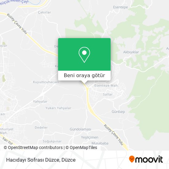 Hacıdayı  Sofrası Düzce harita