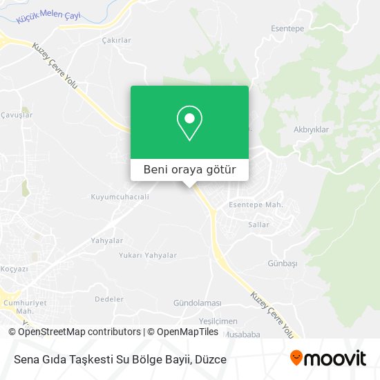 Sena Gıda Taşkesti Su Bölge Bayii harita