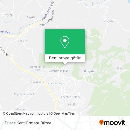 Düzce Kent Ormanı harita